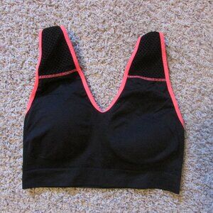 NWOT Energy Zone Performance XL Black Orange Padded Sports Bra Pull Over